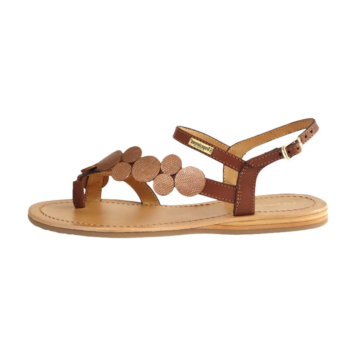 Sandales Plates Cuir Holly Tan/Bronze main product photo