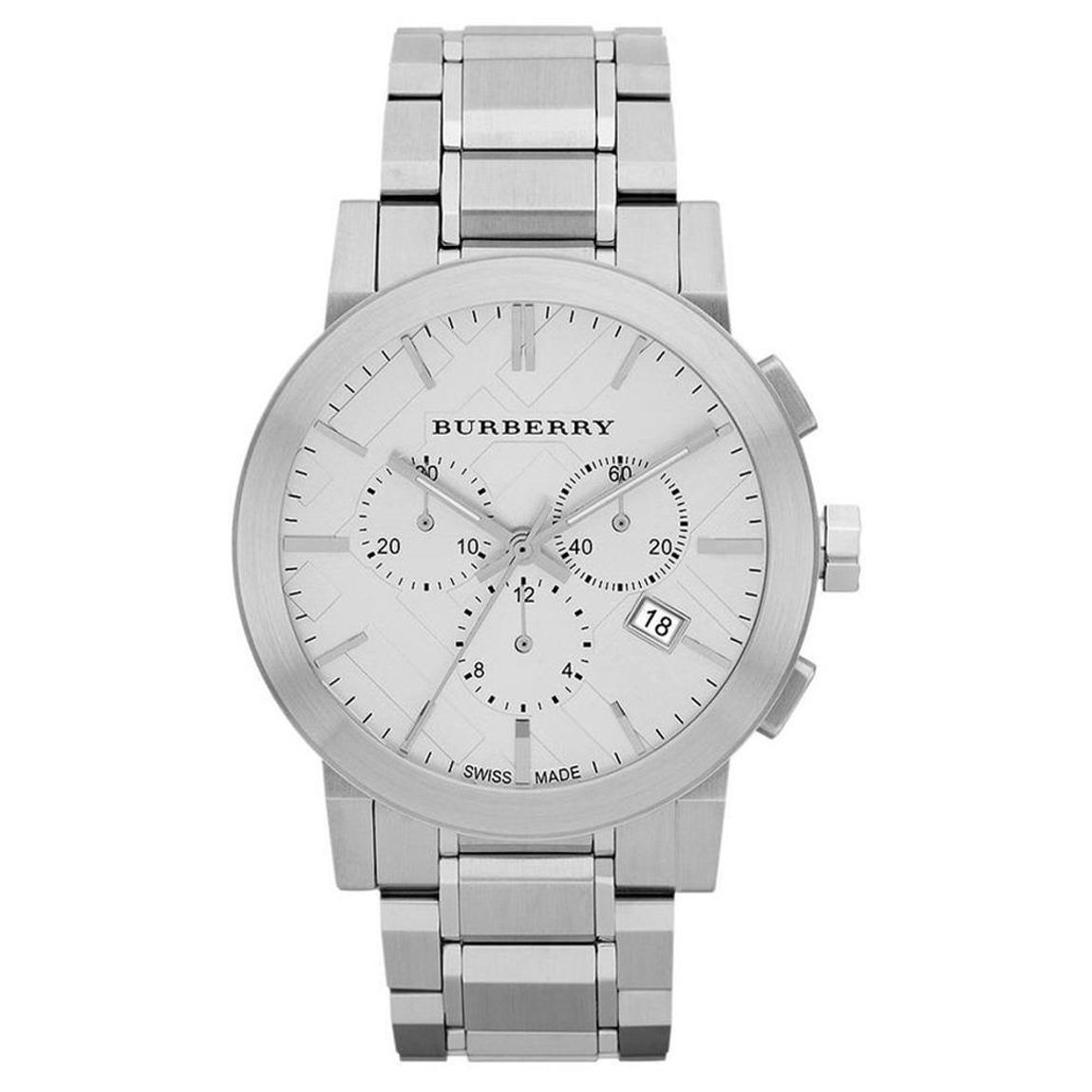 Montre homme Burberry BU9350 - Bracelet en acier inoxydable à grands carreaux main product photo