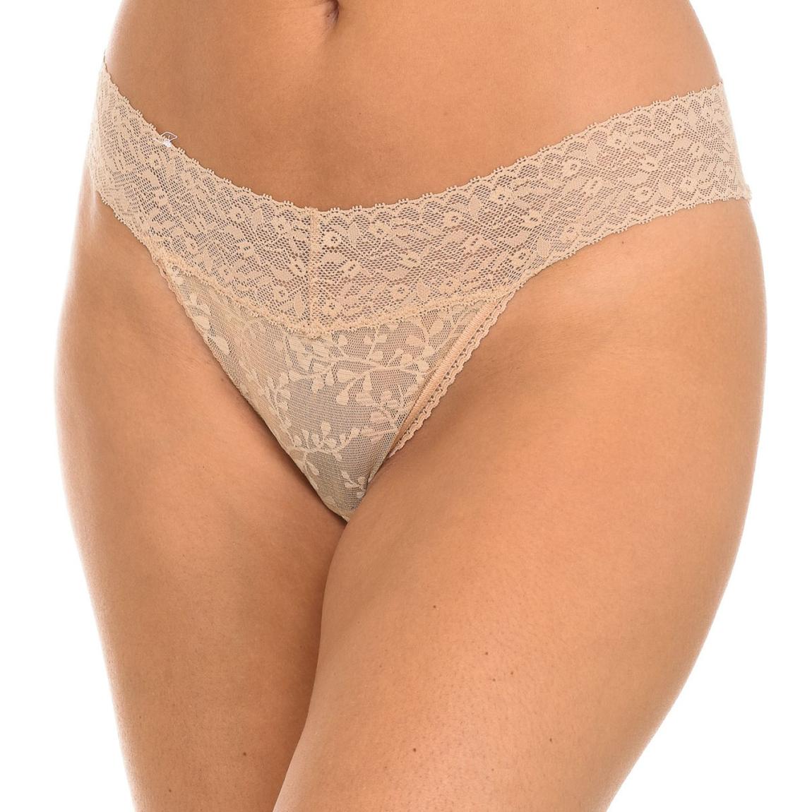 Calvin Klein Slip femme avec tissu dentelle transparent QD3620E