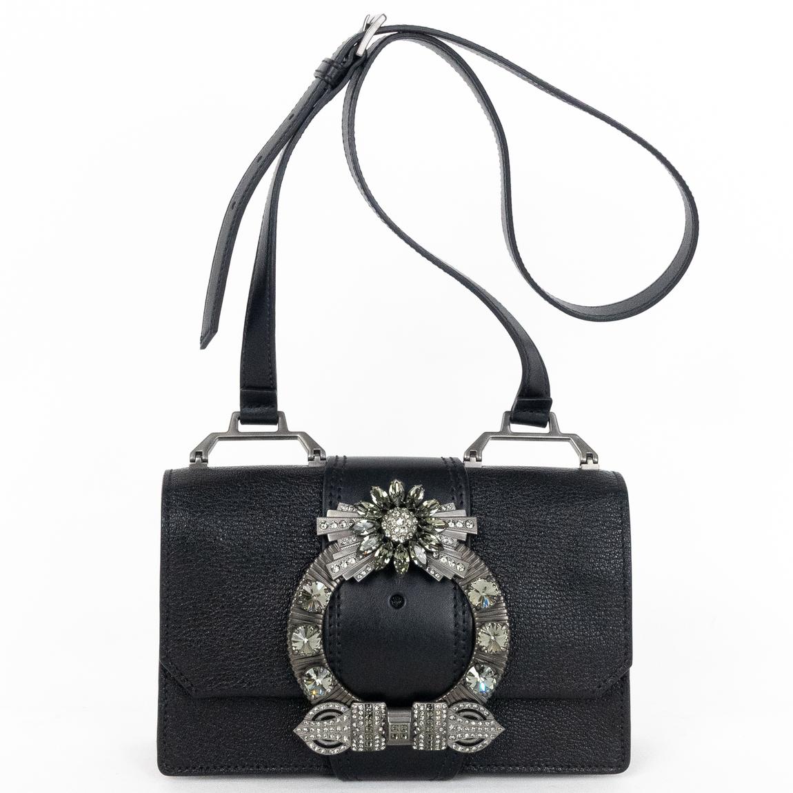 Miu Miu Crystal Embellished Madras en Noir main product photo