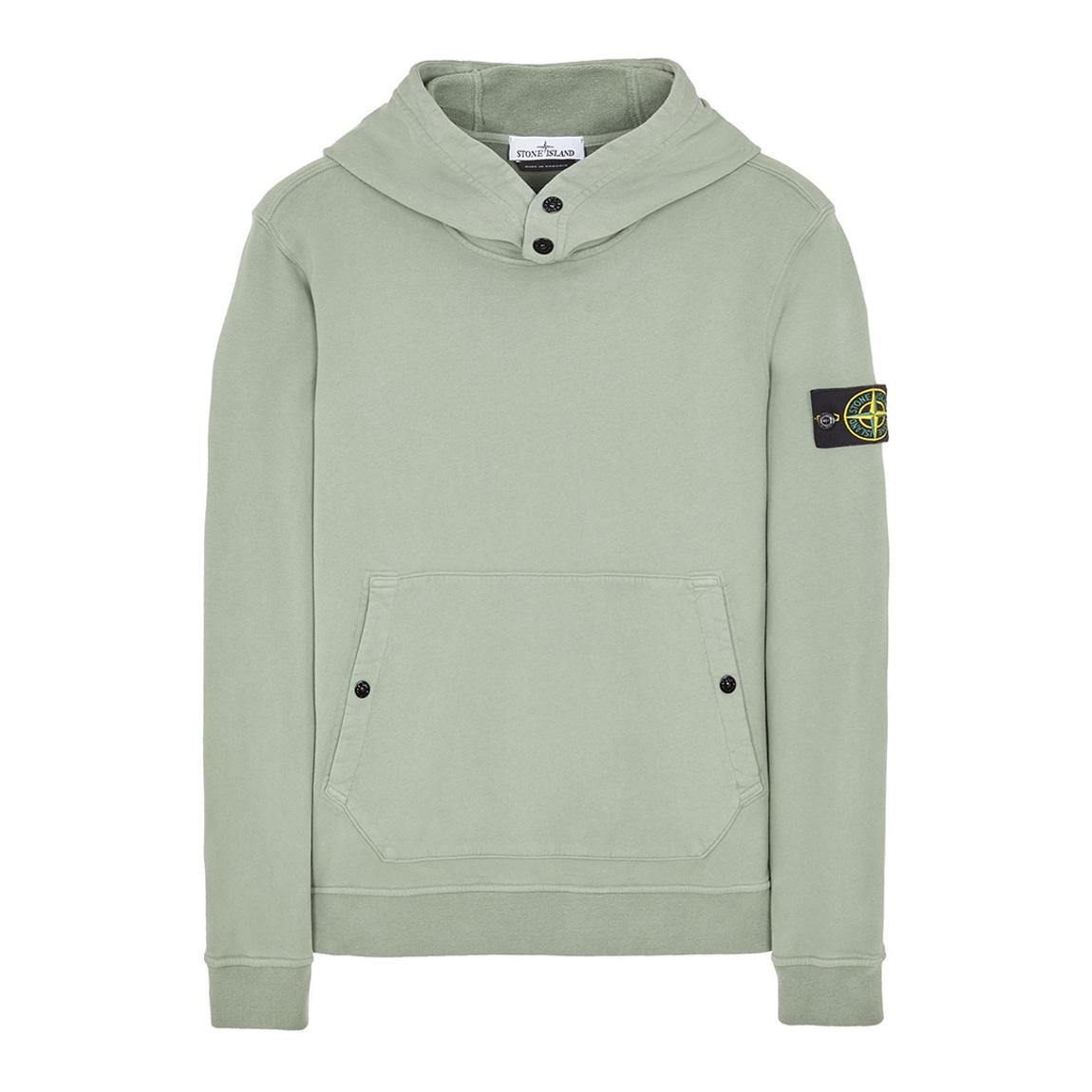 Sweat À Capuche En Polaire Avec Boutons En Sauge main product photo