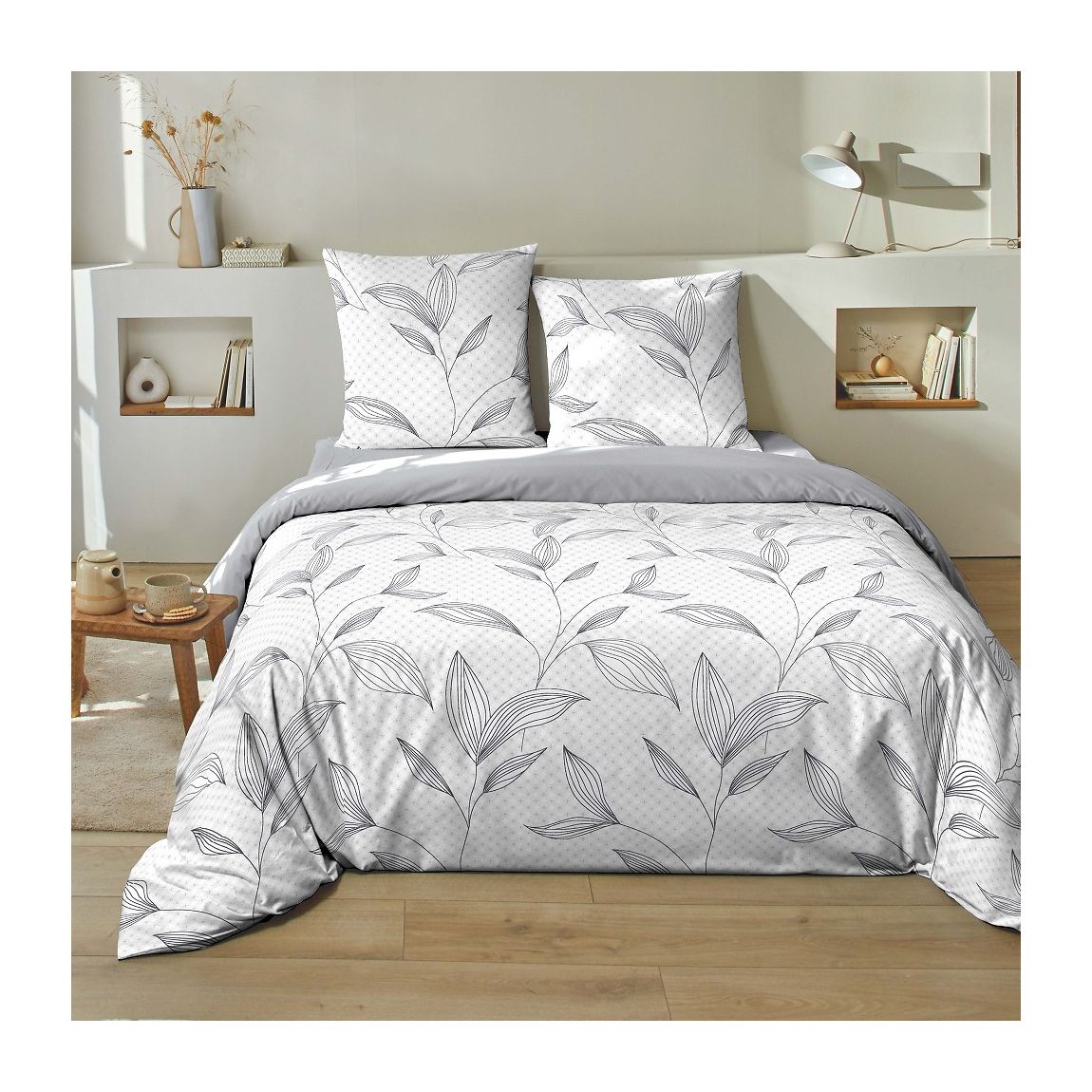 Parure housse de couette mikano coton imprimée main product photo