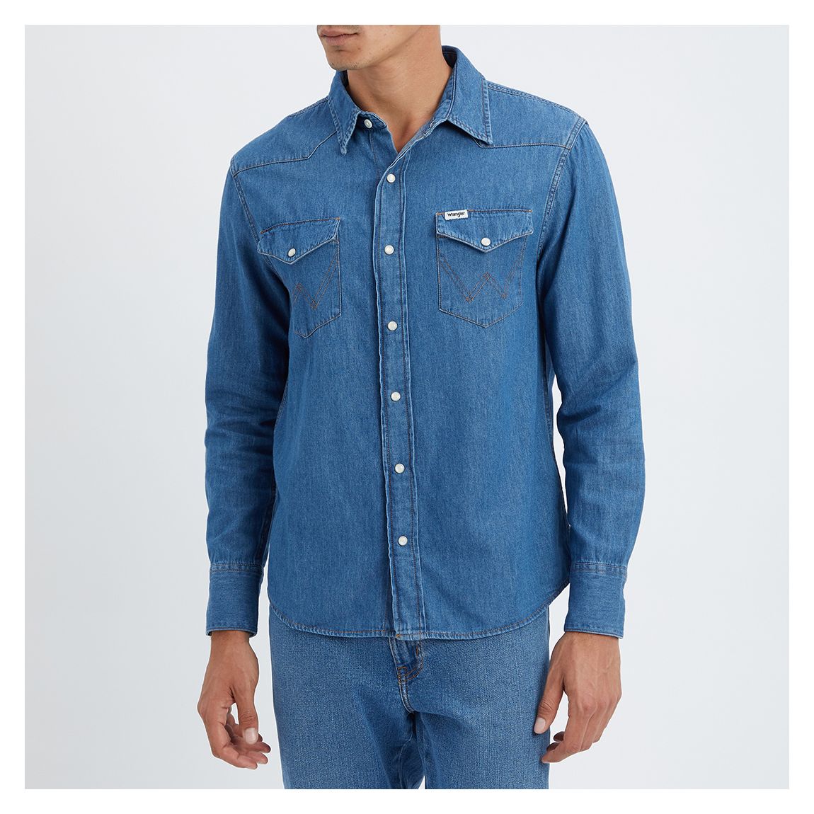 Chemise western Mid Stone main product photo