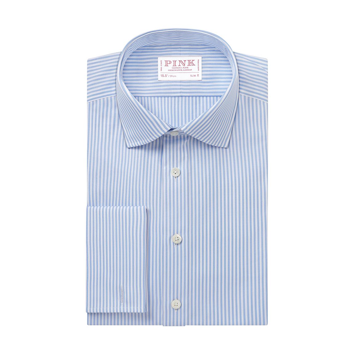 Chemise En Popeline De Coton Bleu, Coupe Slim main product photo