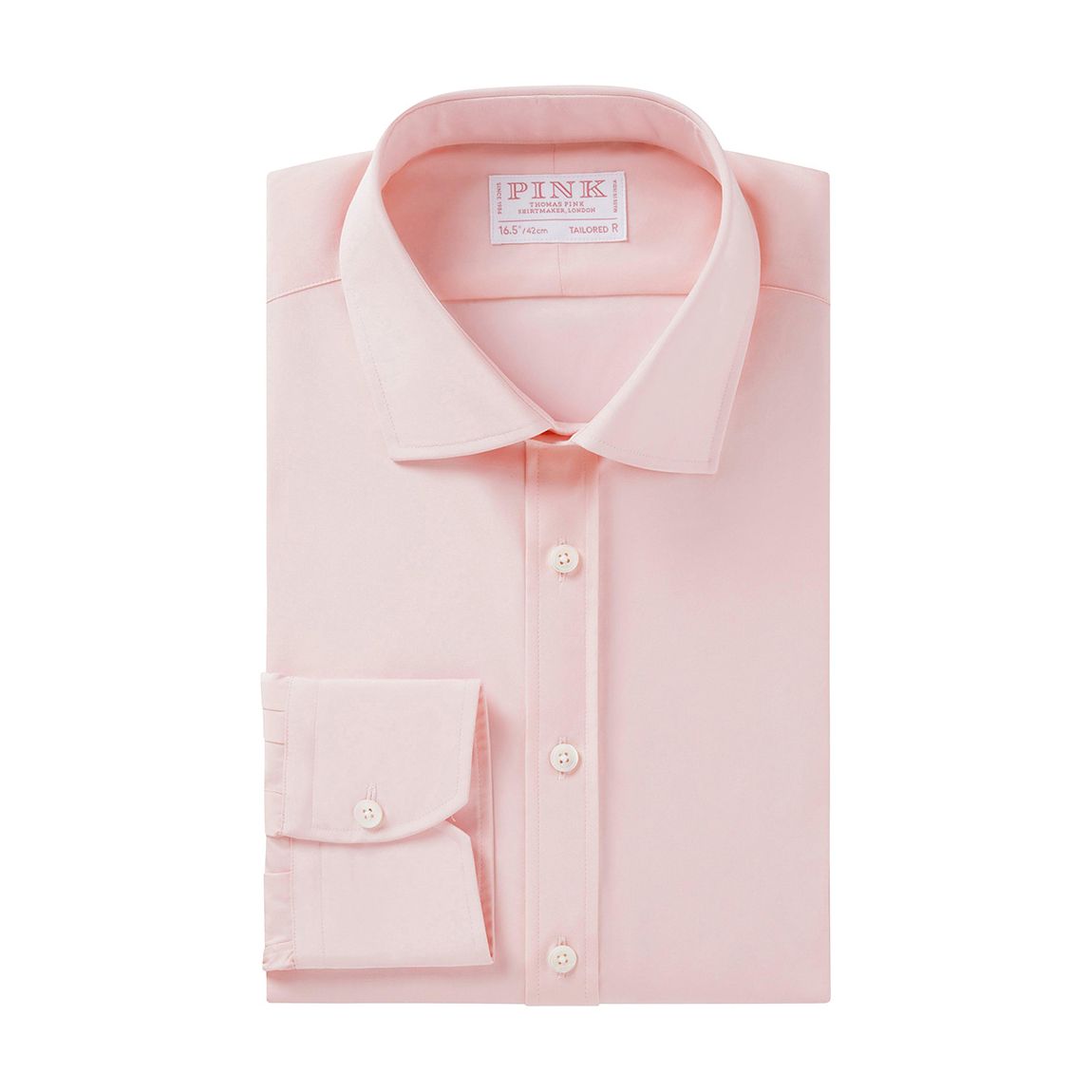 Chemise En Popeline De Coton Rose De Coupe Ajustée main product photo