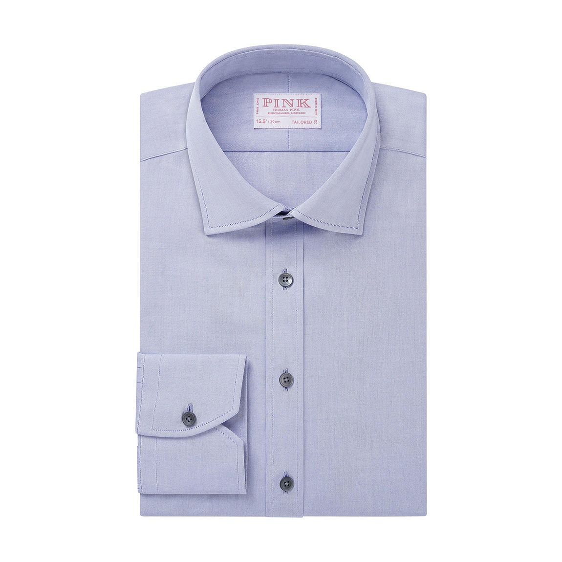 Chemise En Coton Bleu Chambray À Coupe Ajustée main product photo