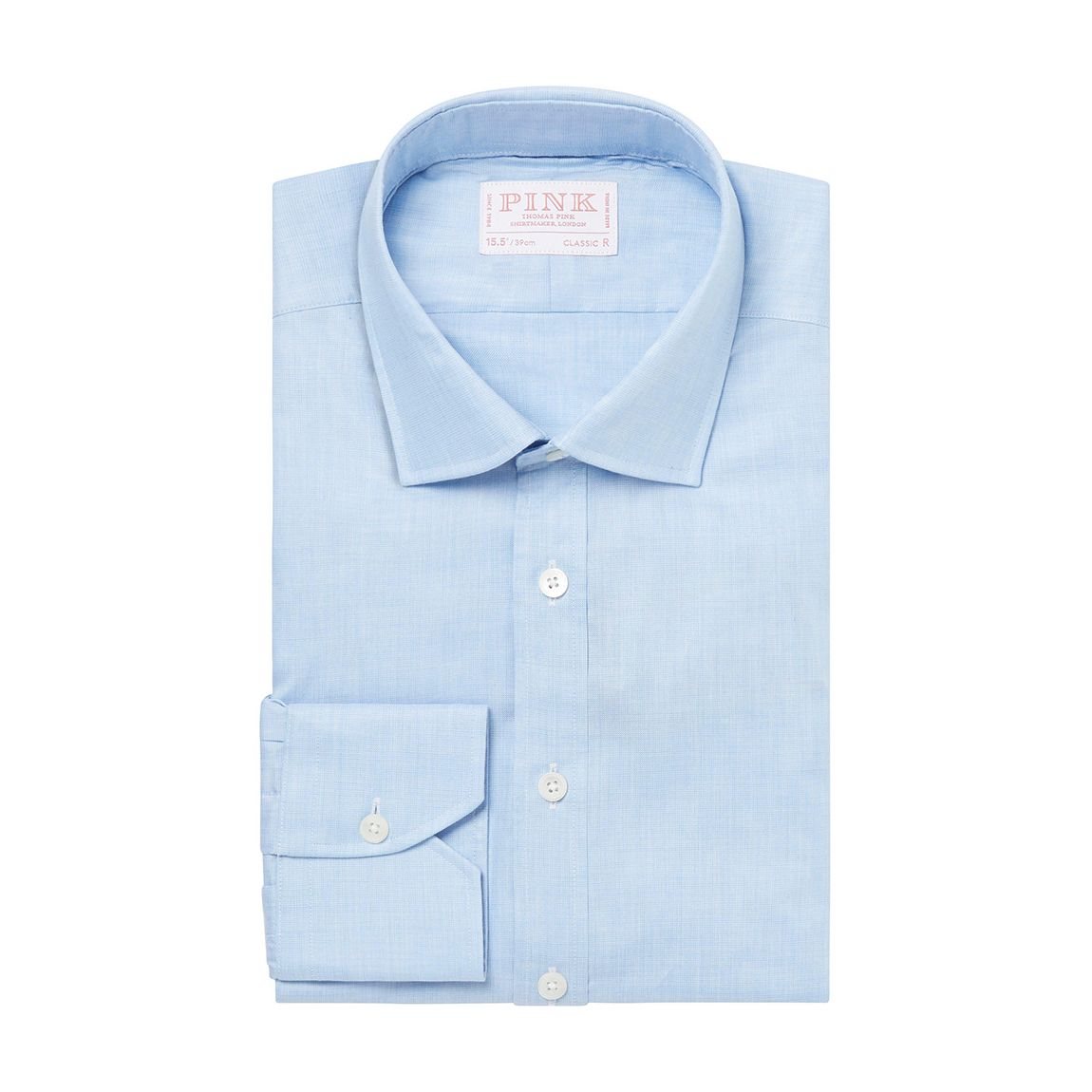 Chemise Bleue En Coton Oxford De Coupe Classique main product photo