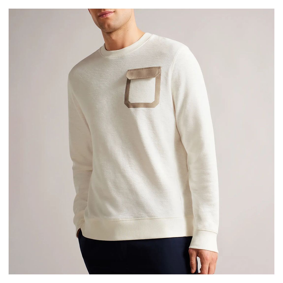 Sweat-shirt régulier blanc main product photo
