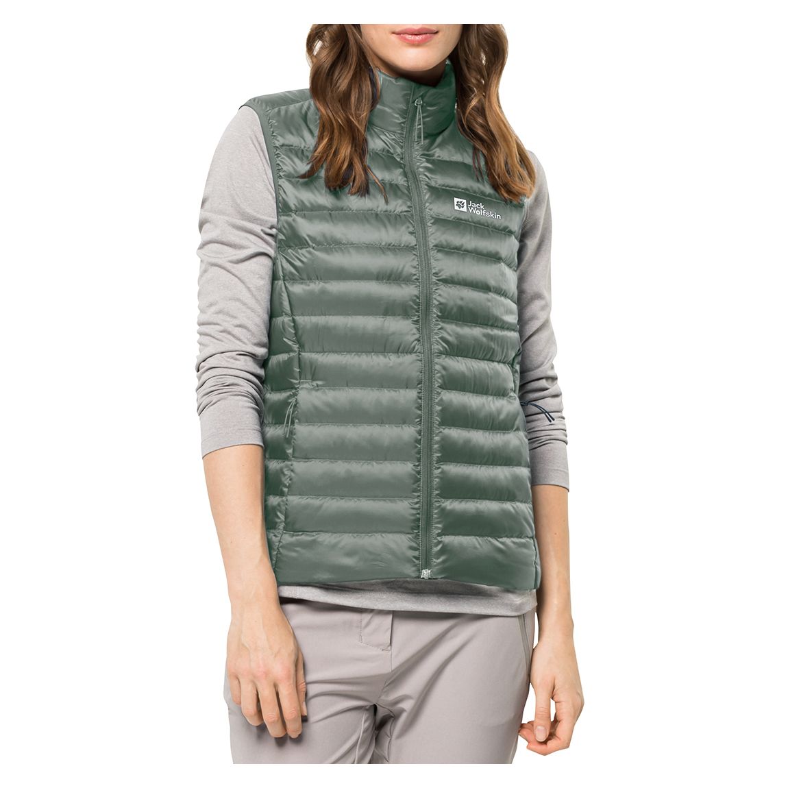 Gilet en duvet Pack & Go kaki main product photo