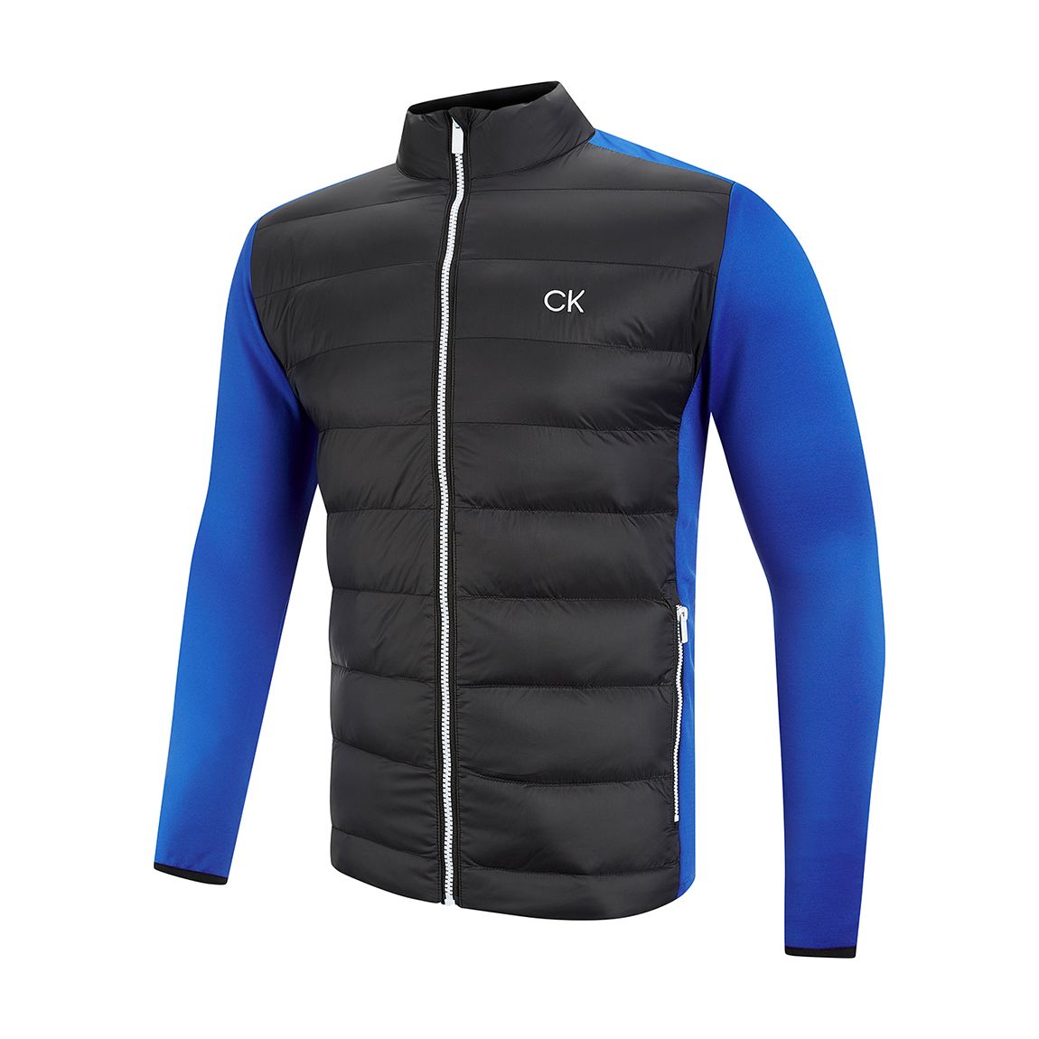 Veste hybride matelassée noir/bleu main product photo