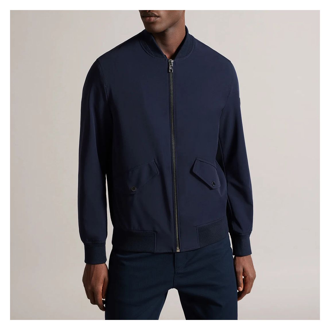 Veste bombardier en nylon marine main product photo