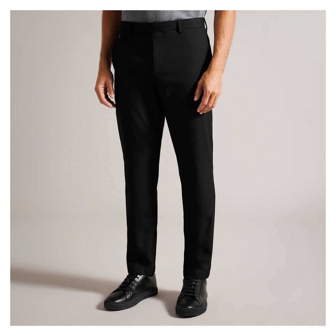 Pantalon De Flanelle Slim Fit Irvine Noir main product photo