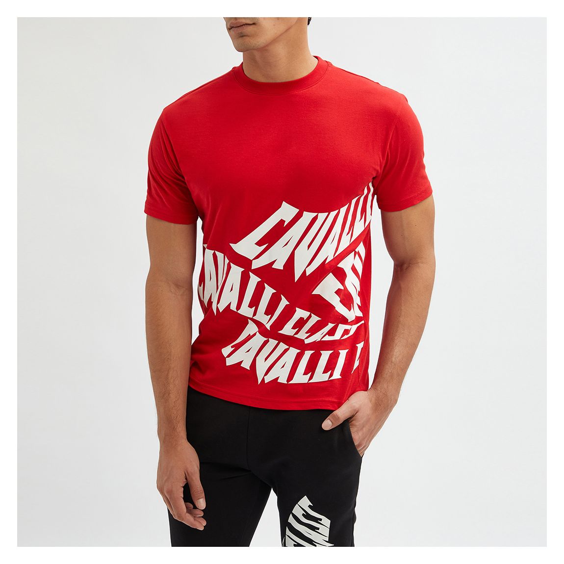 T-shirt en coton à logo graphique rouge main product photo