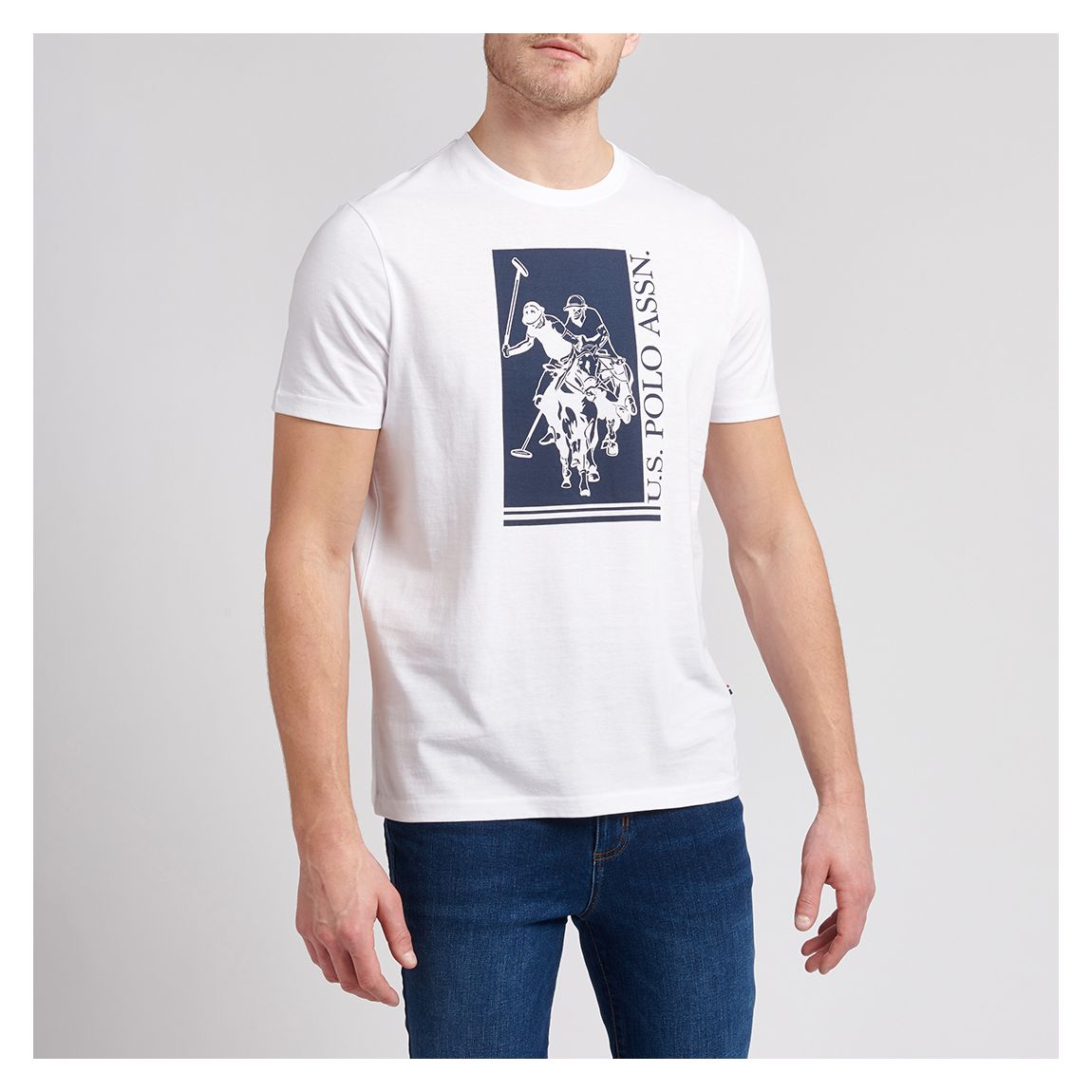 White Rider Block Cotton T-Shirt main product photo