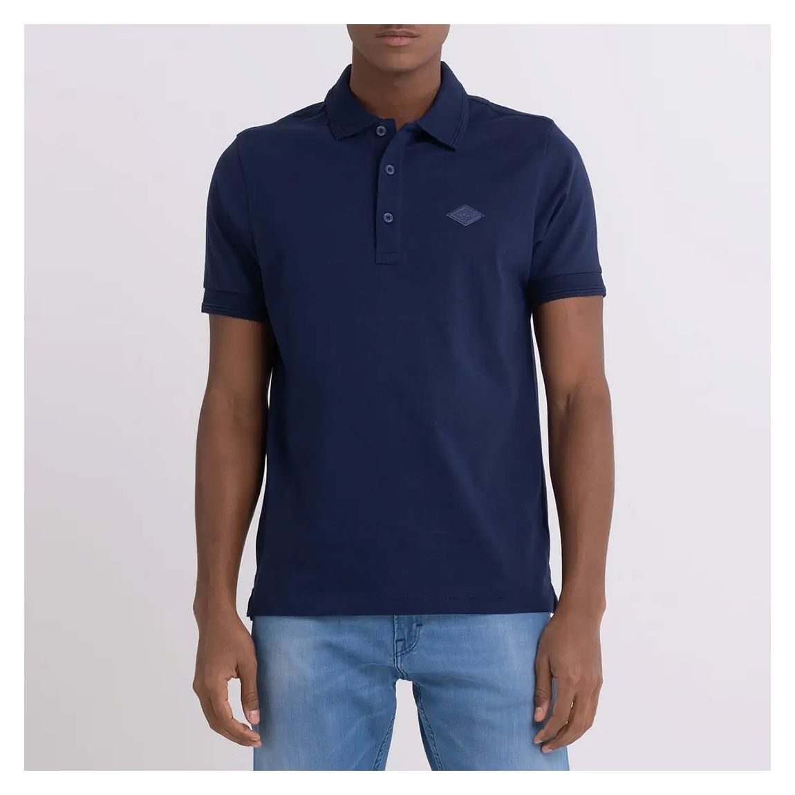 Polo en coton bleu marine main product photo