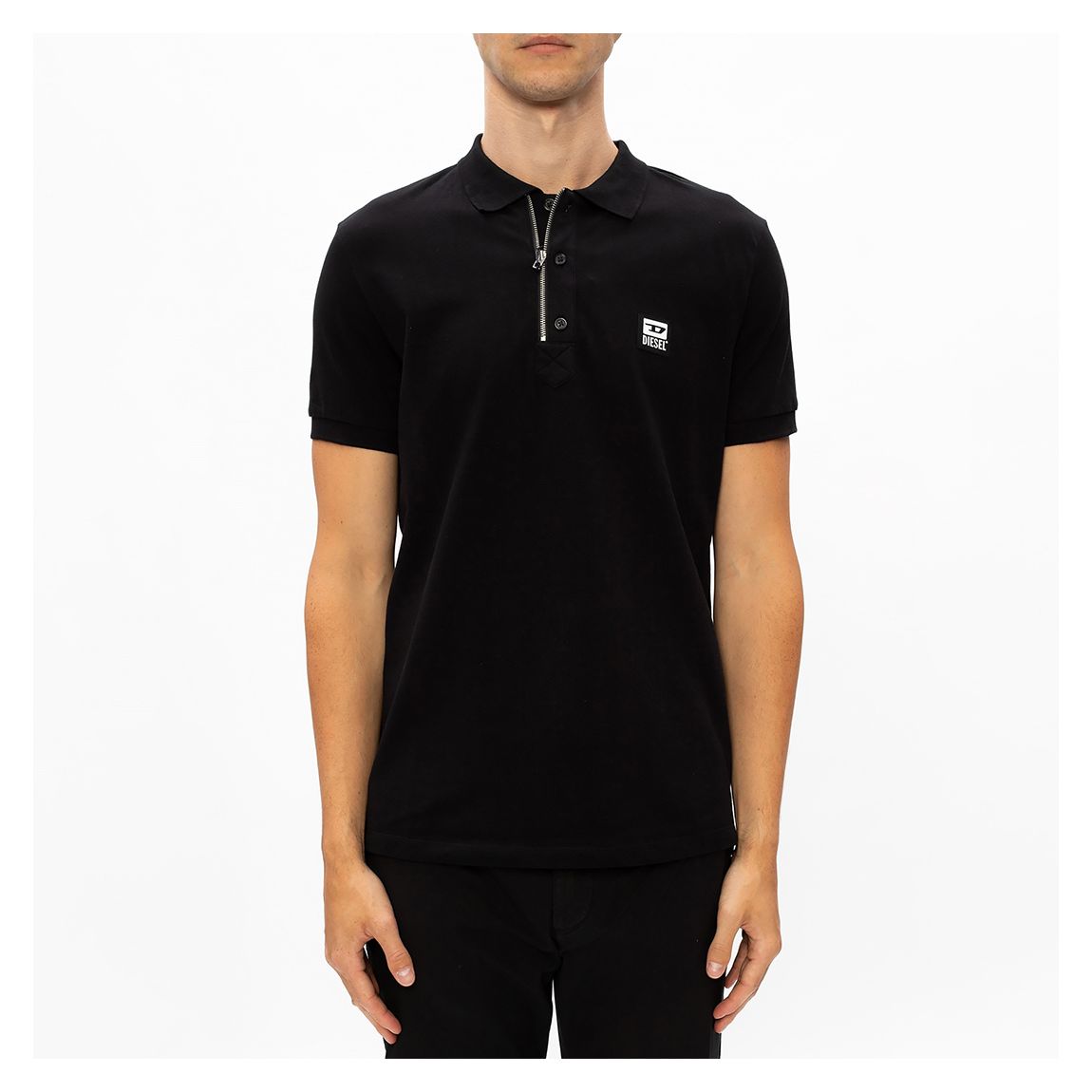 Polo noir Harry Patch Logo main product photo
