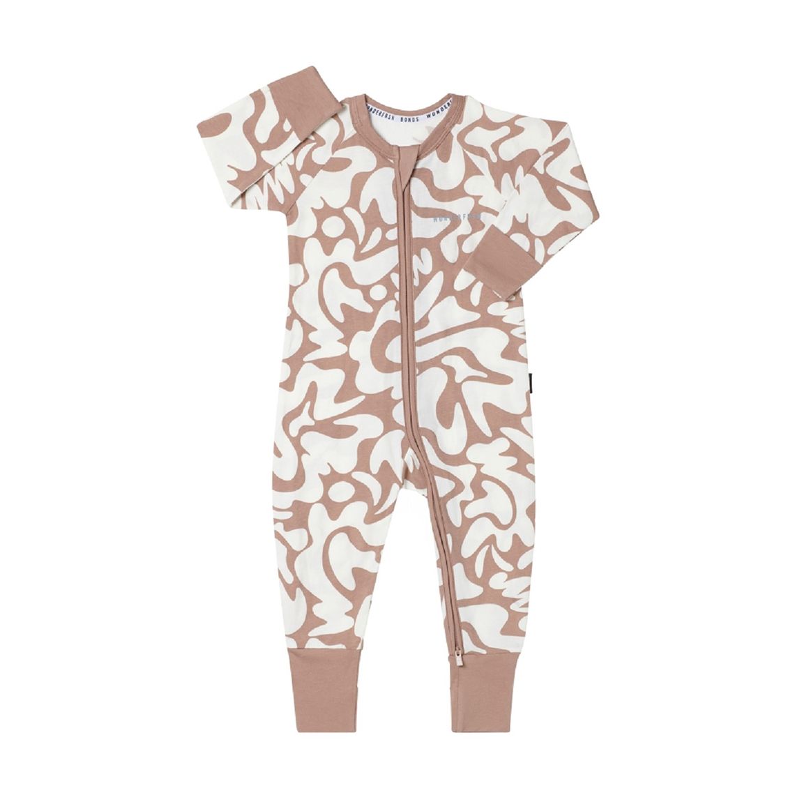 Combinaison Taupe En Coton Mélangé Avec Fermeture Éclair main product photo