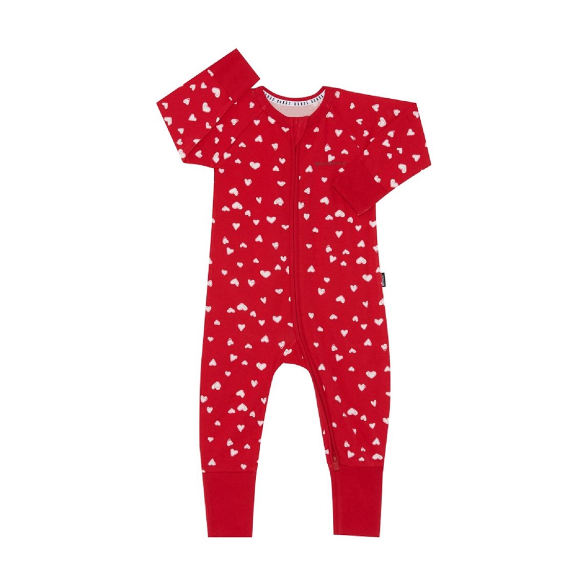 Combinaison Zippée En Coton Mélangé Rouge main product photo