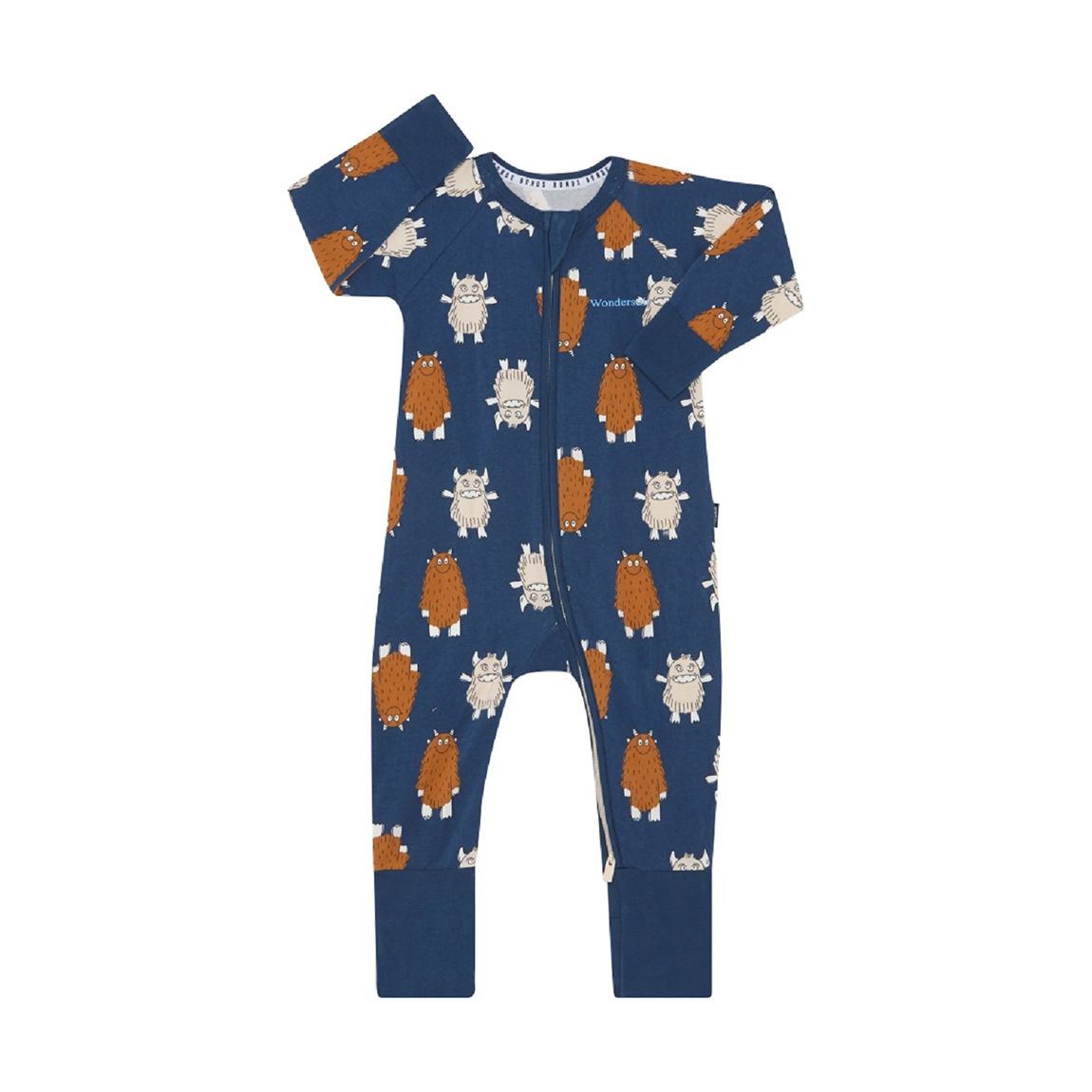 Combinaison Zippée En Coton Mélangé Marine main product photo