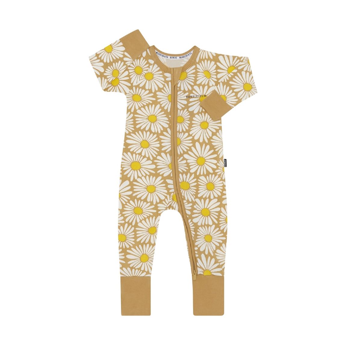 Combinaison En Coton Mélangé Avec Fermeture Éclair Et Fleur De Moutarde main product photo