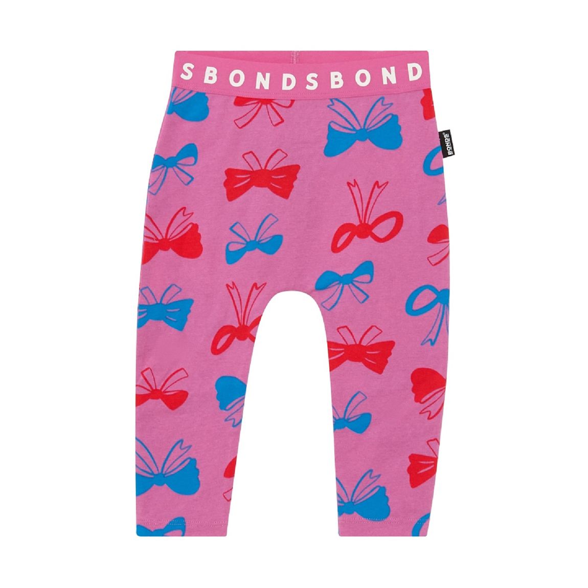 Legging En Coton Mélangé Extensible Avec Nœud Rose main product photo
