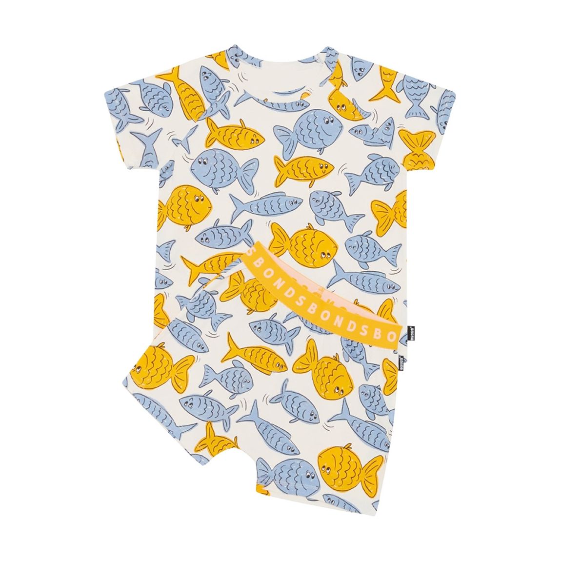 Ensemble Tee-Shirt/Court De Nuit Poissons Blancs main product photo