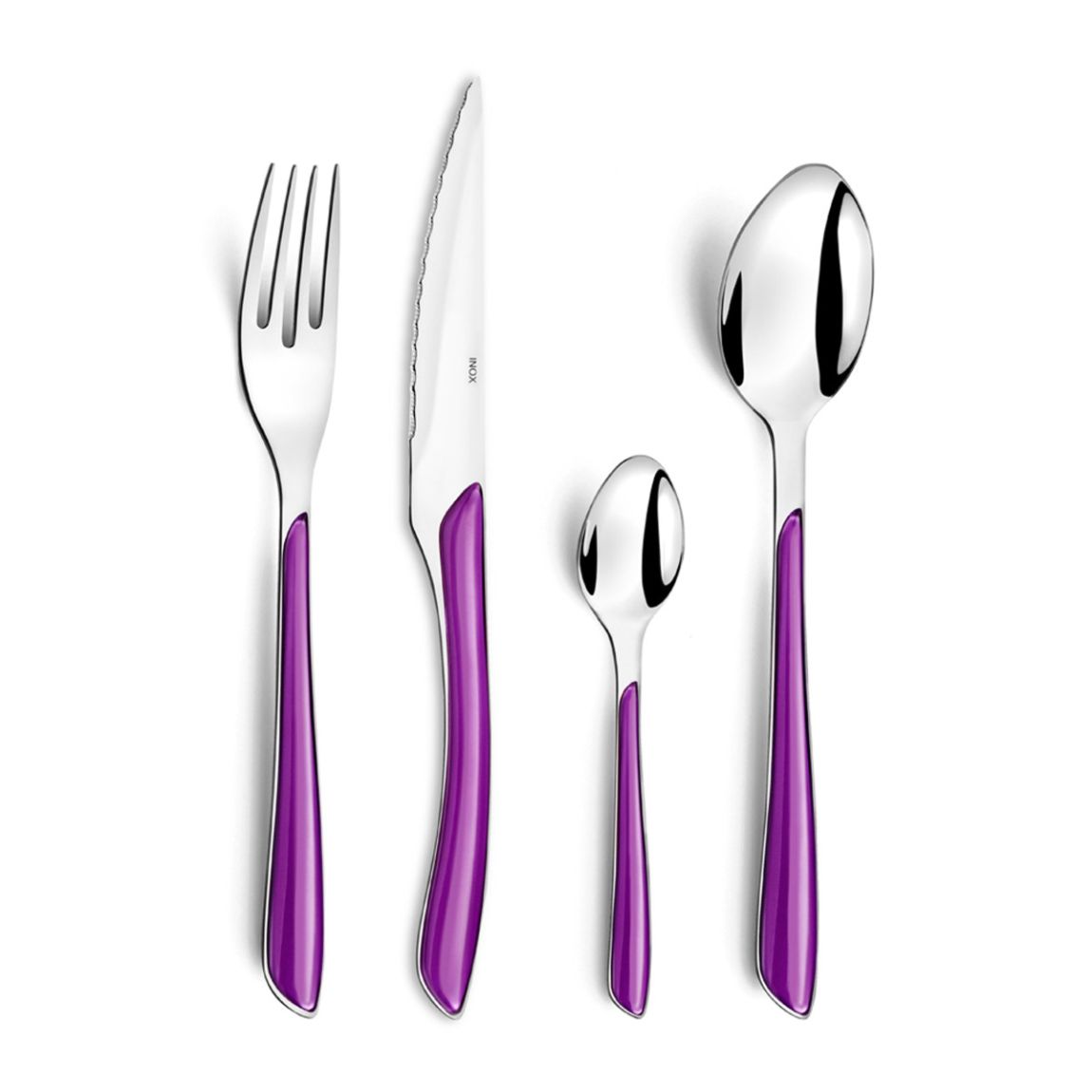 Solstice Violet - Ménagère 24 pièces main product photo