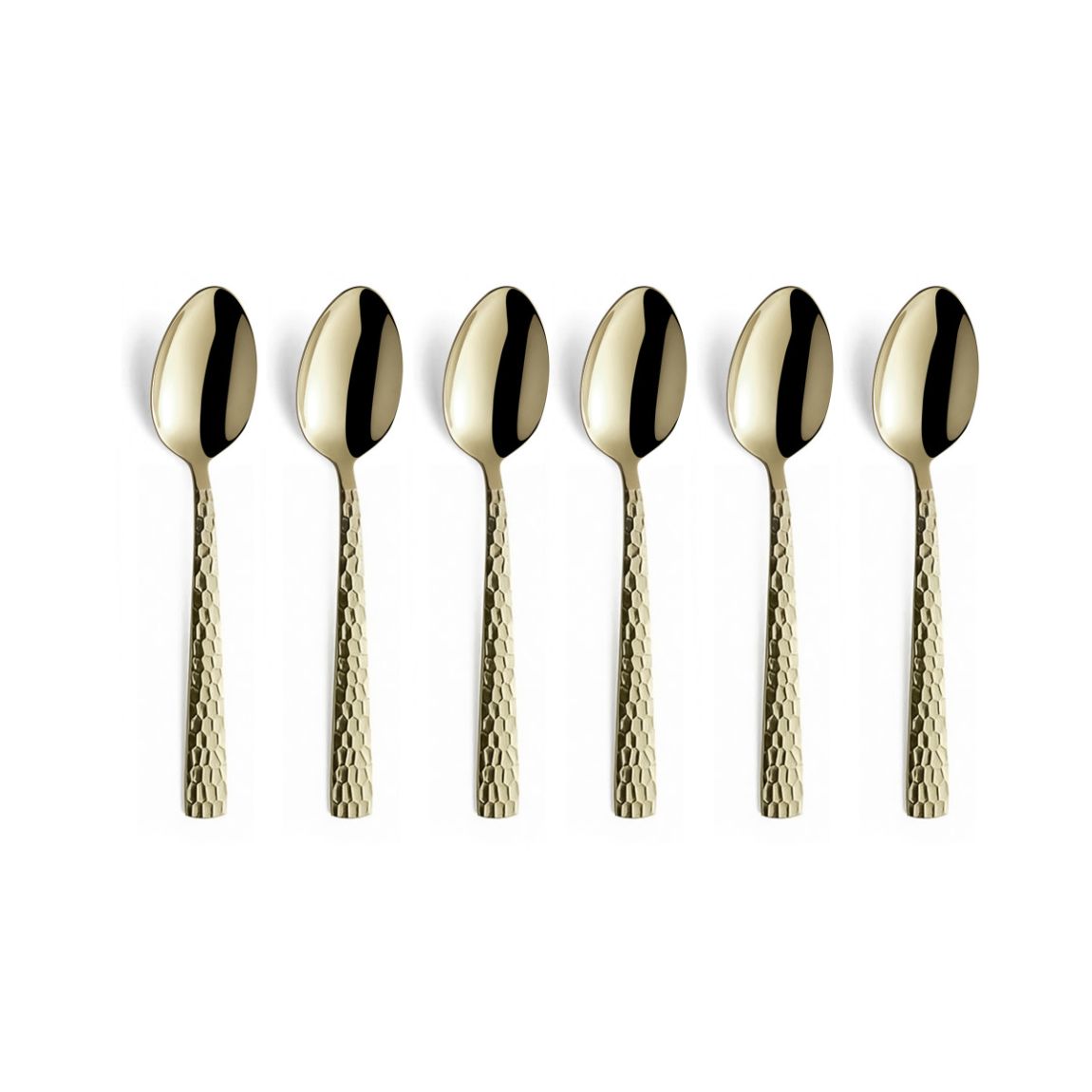 Ivy - Service 6 cuillères moka expresso Champagne mat main product photo