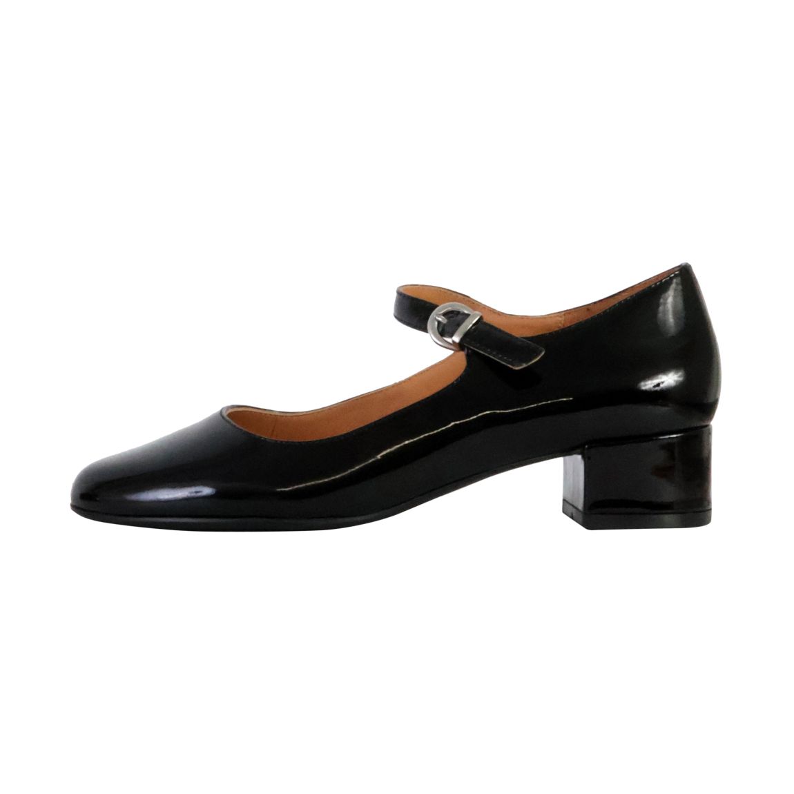 Ballerines à Talon Cuir Dorie Noir Vernis main product photo