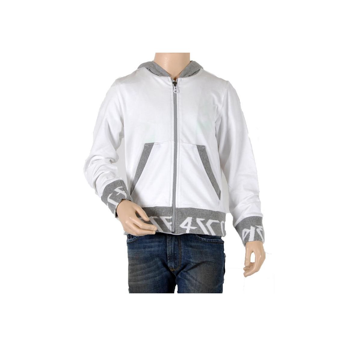 Sweat Enfant Spiko K100 Blanc Gris main product photo