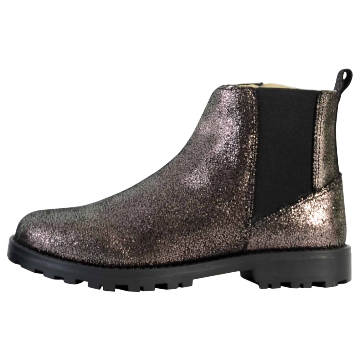 Bottine Cuir Enfant Groofit Gris Fonce Metallisé main product photo