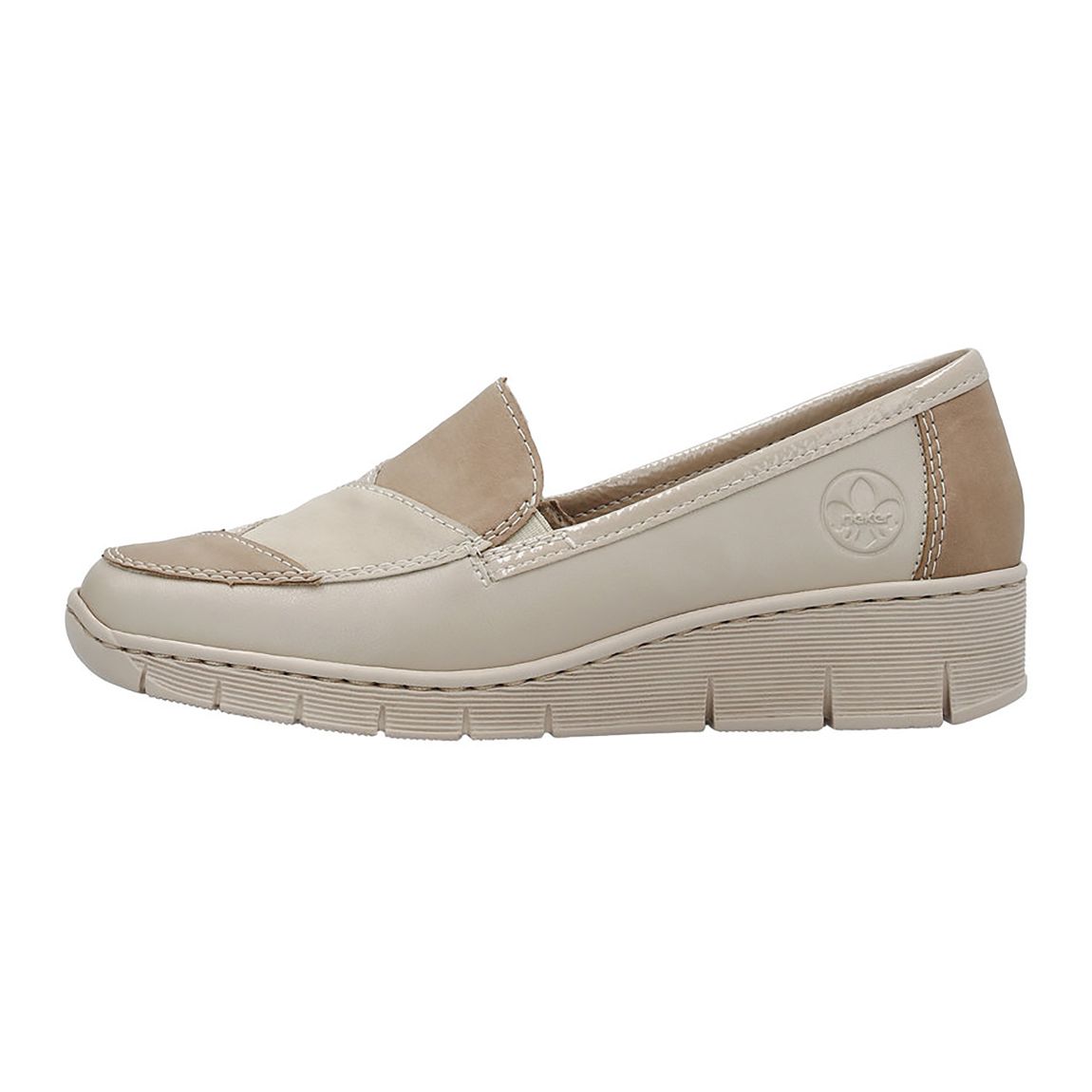 Mocassin Compensée Cuir Reker Lugano Beige main product photo