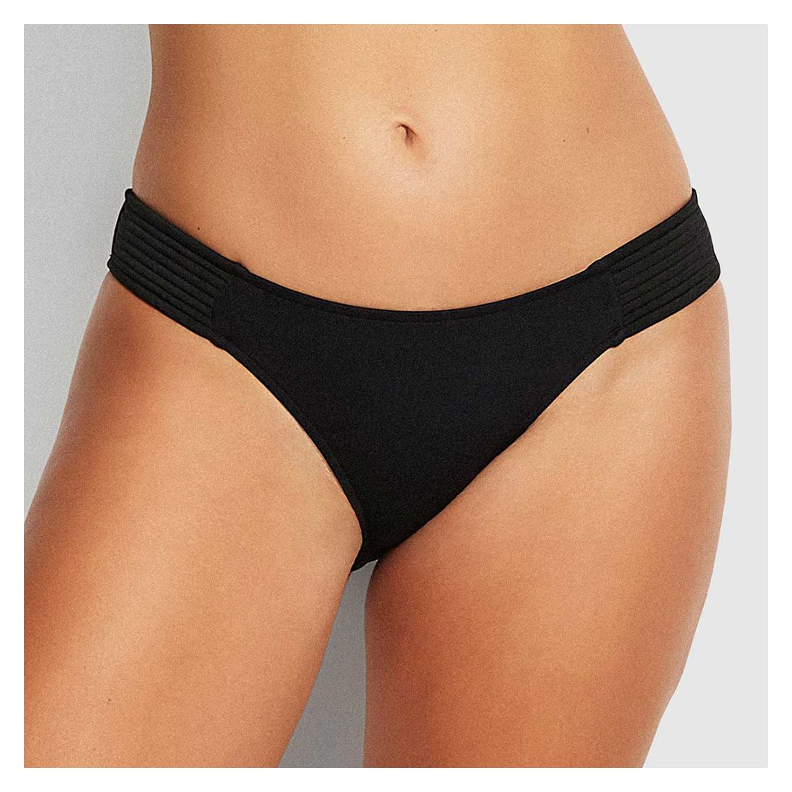 Slip hipster matelassé noir main product photo