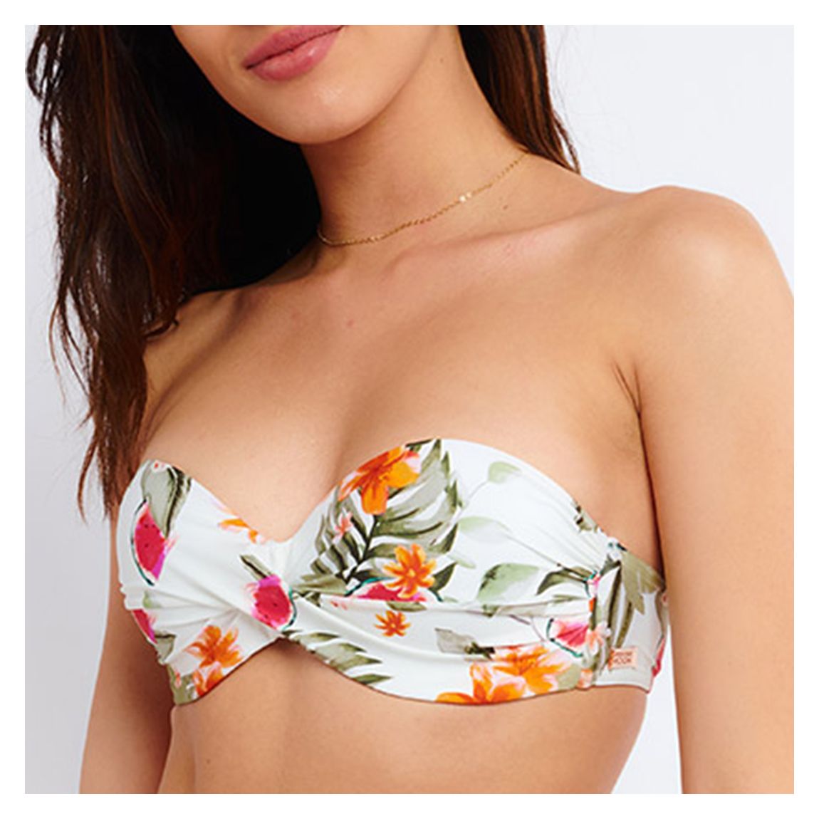 Blanc &Amp; Multi Sakata Palmrose Bikini Top main product photo