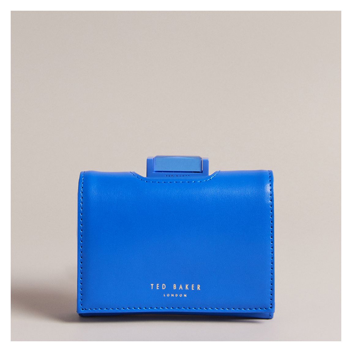 Petit porte-monnaie en cristal Rozza bleu vif main product photo