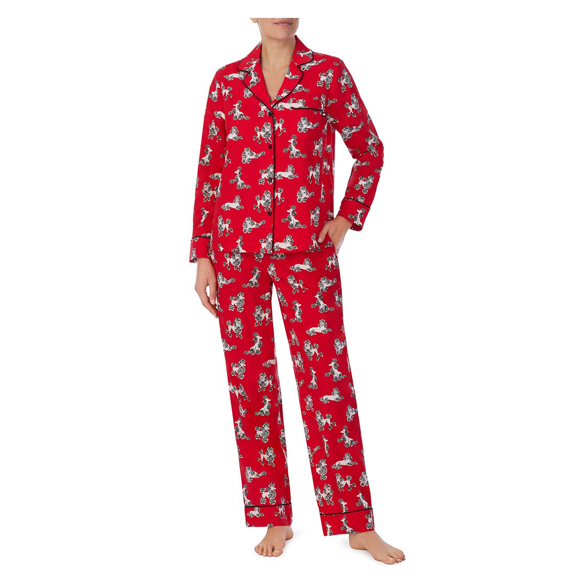 pyjama long à encoche rouge main product photo