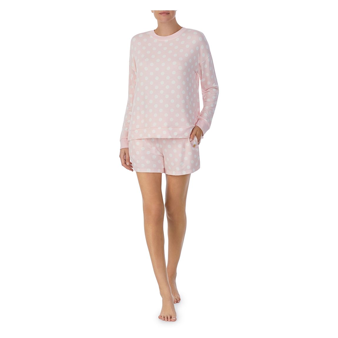 pyjama court rose à pois main product photo