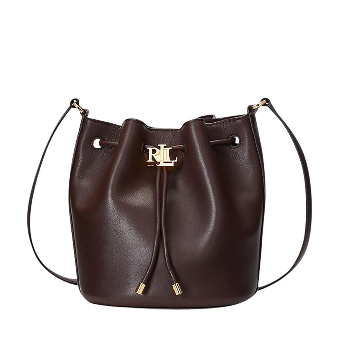 Chestnut Andie Leather Drawstring Bag main product photo