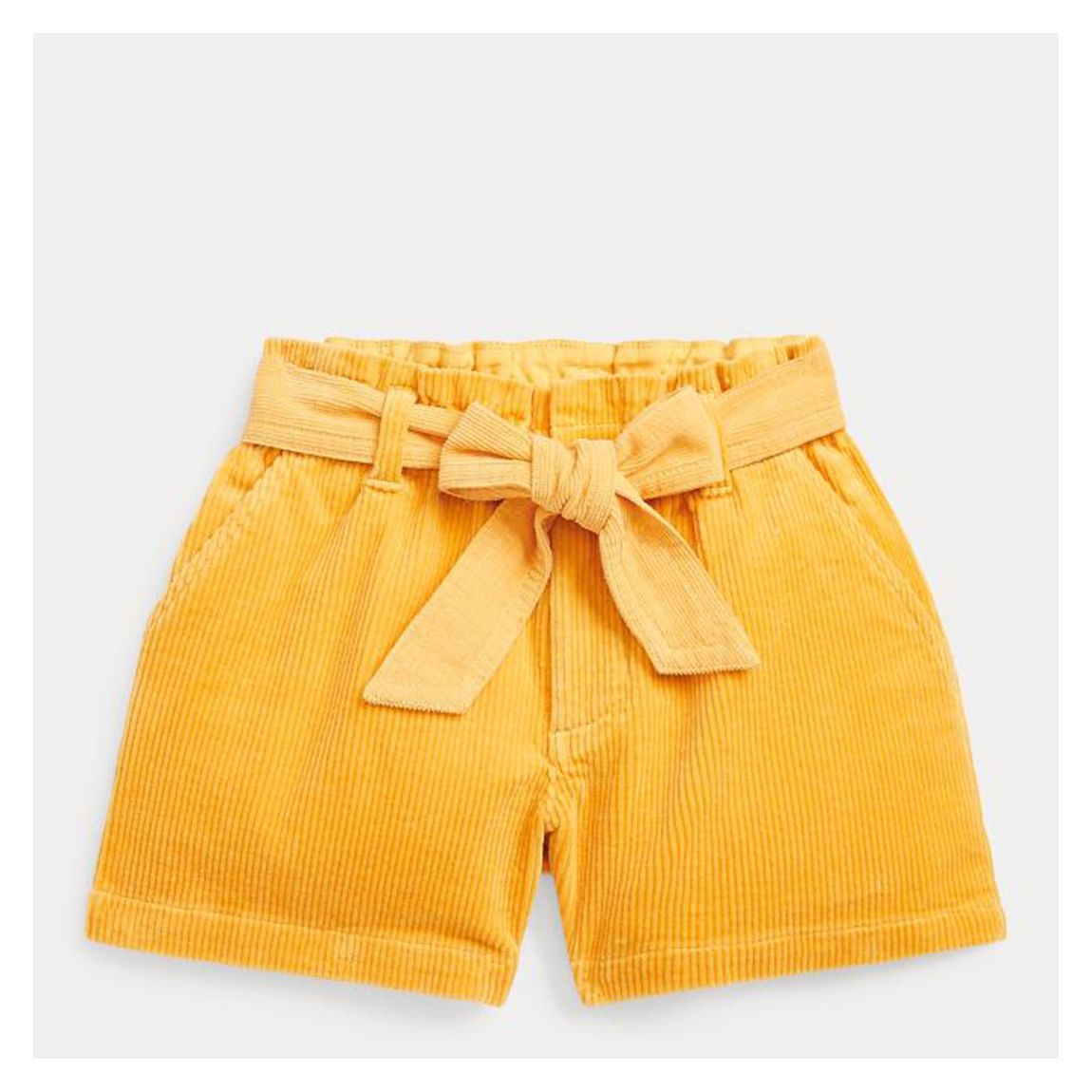 Younger Girl's Orange Paperbag Cotton Blend Shorts main product photo