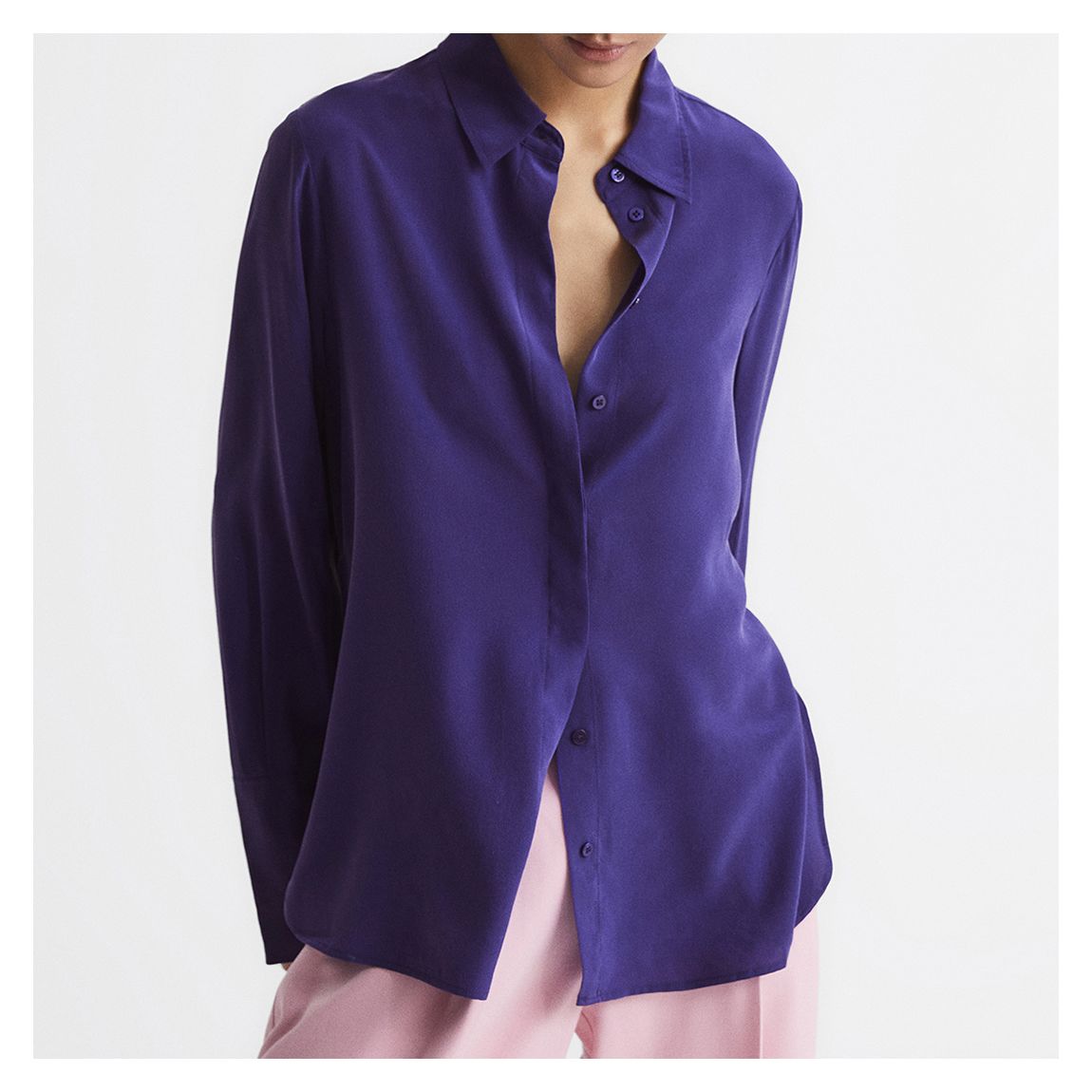 Chemise En Soie Kia Mauve main product photo