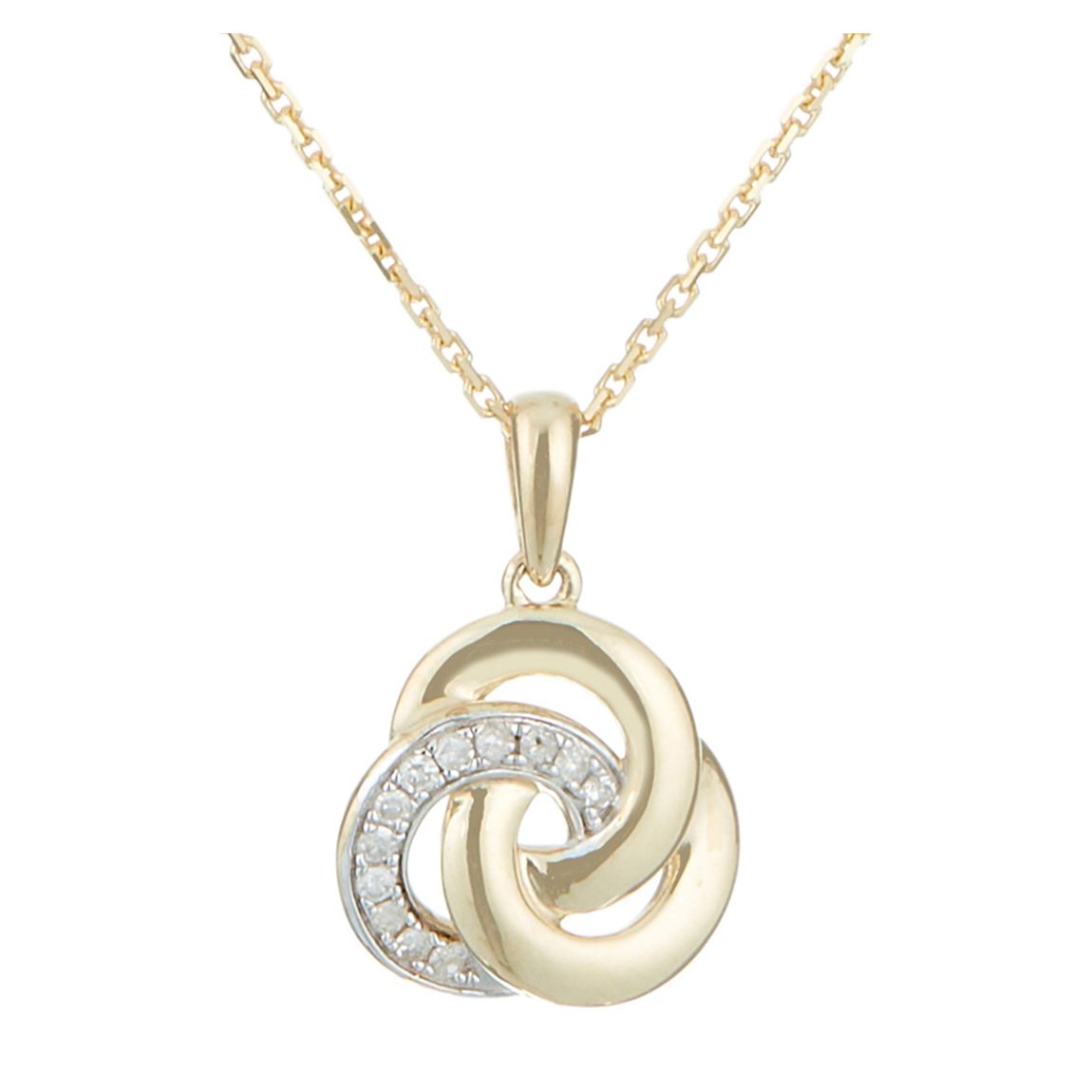 Collier Pendentif En Or Trior ; Diamant main product photo