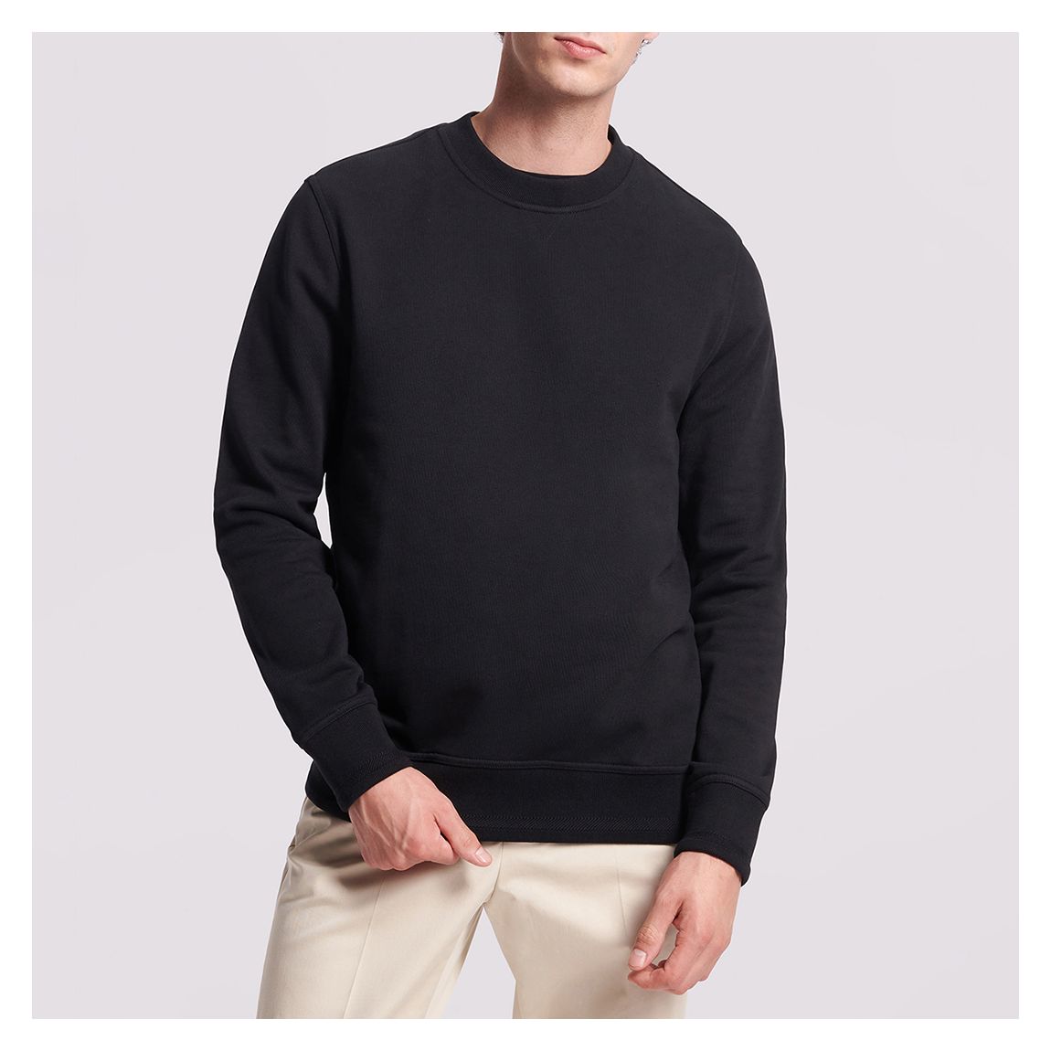 Sweat-Shirt En Coton Éponge Noir main product photo