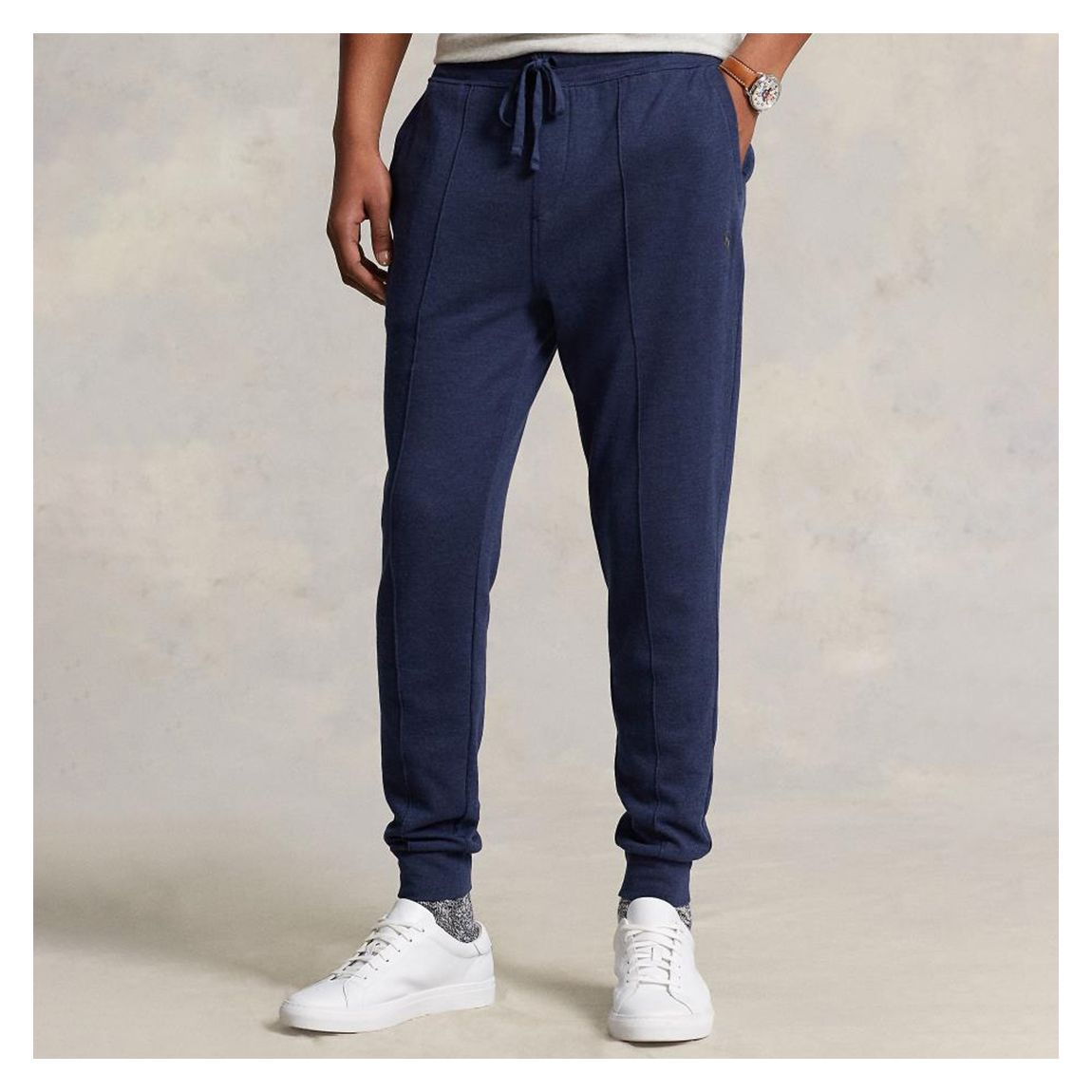 Navy Cotton Blend Joggers main product photo