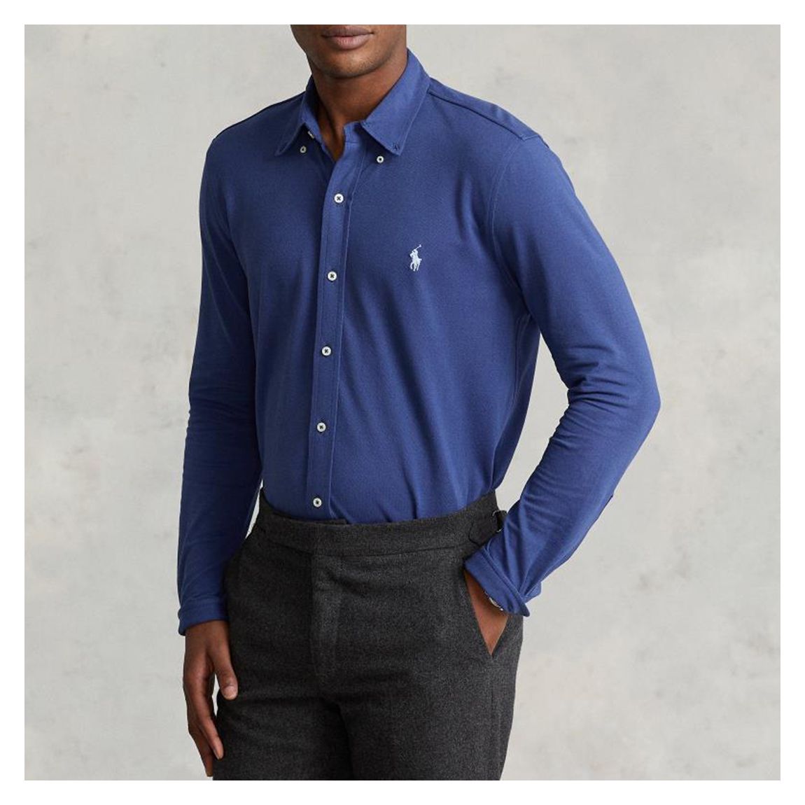 Dark Blue Logo Cotton Shirt main product photo