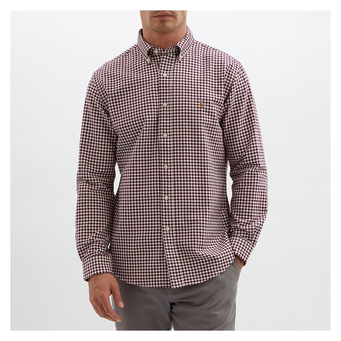 Red/White Check Long Sleeve Shirt main product photo