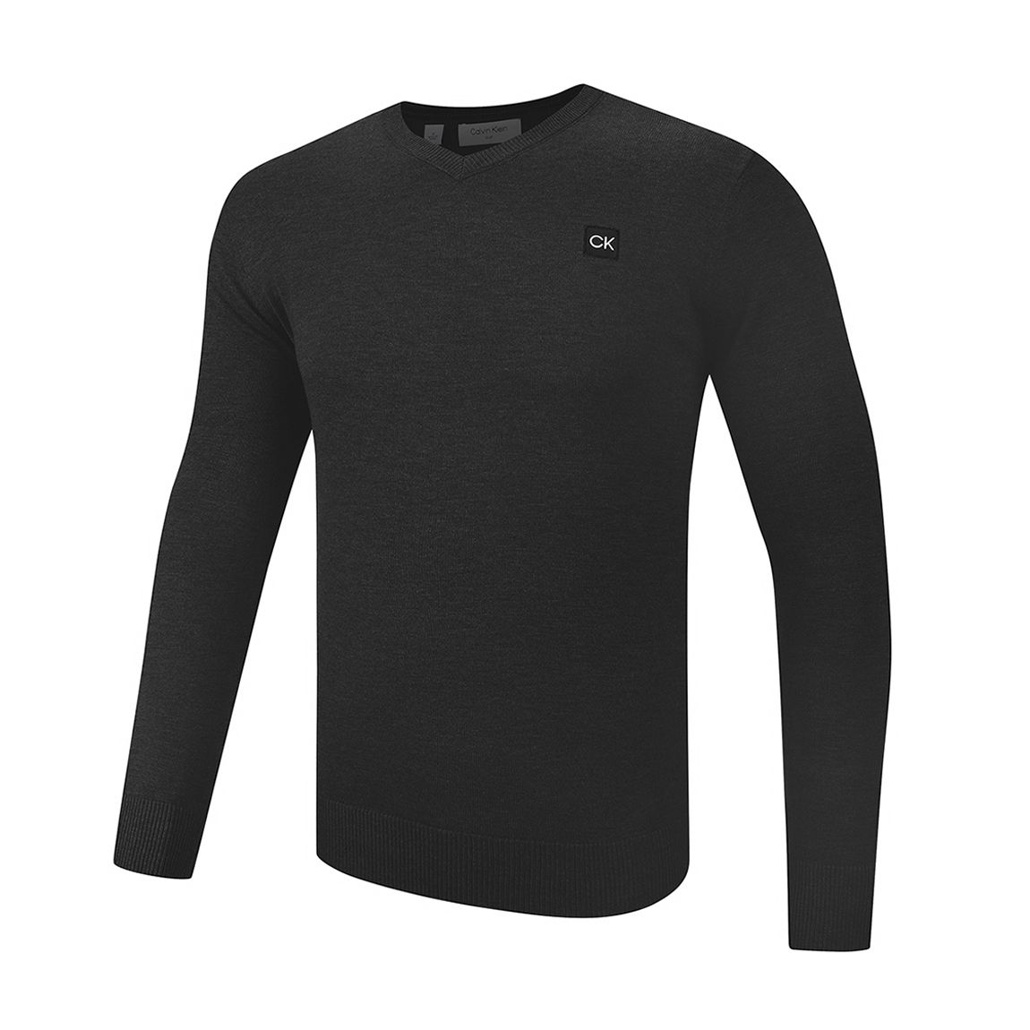 Black Calvin Klein Lightweight V Neck Sweater main product photo