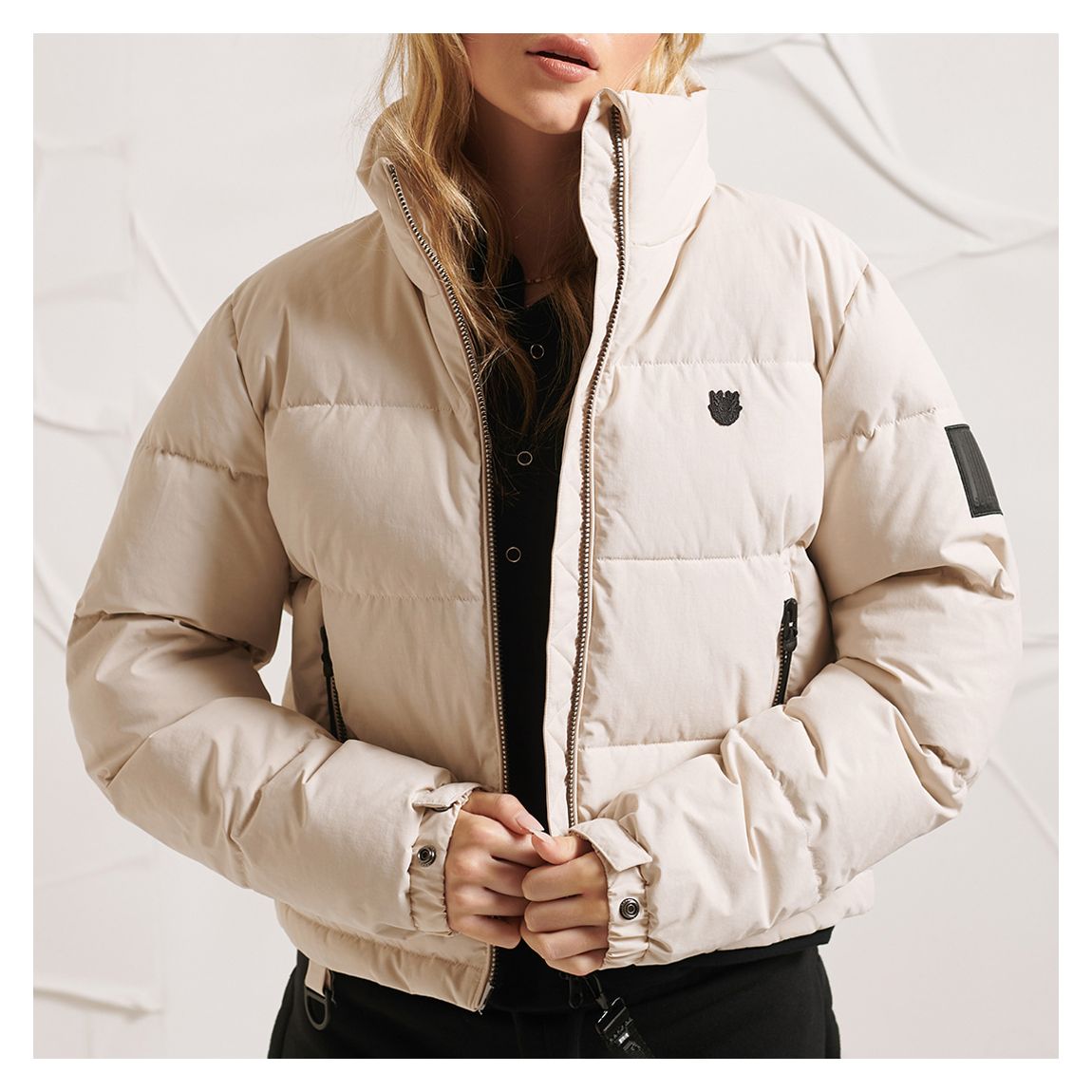 Veste en duvet beige main product photo