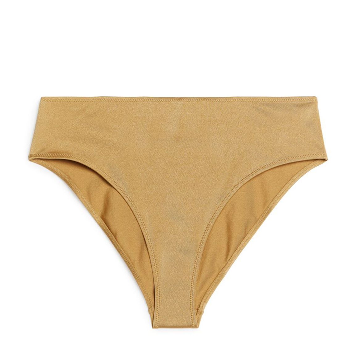 bas de bikini beige à taille haute main product photo