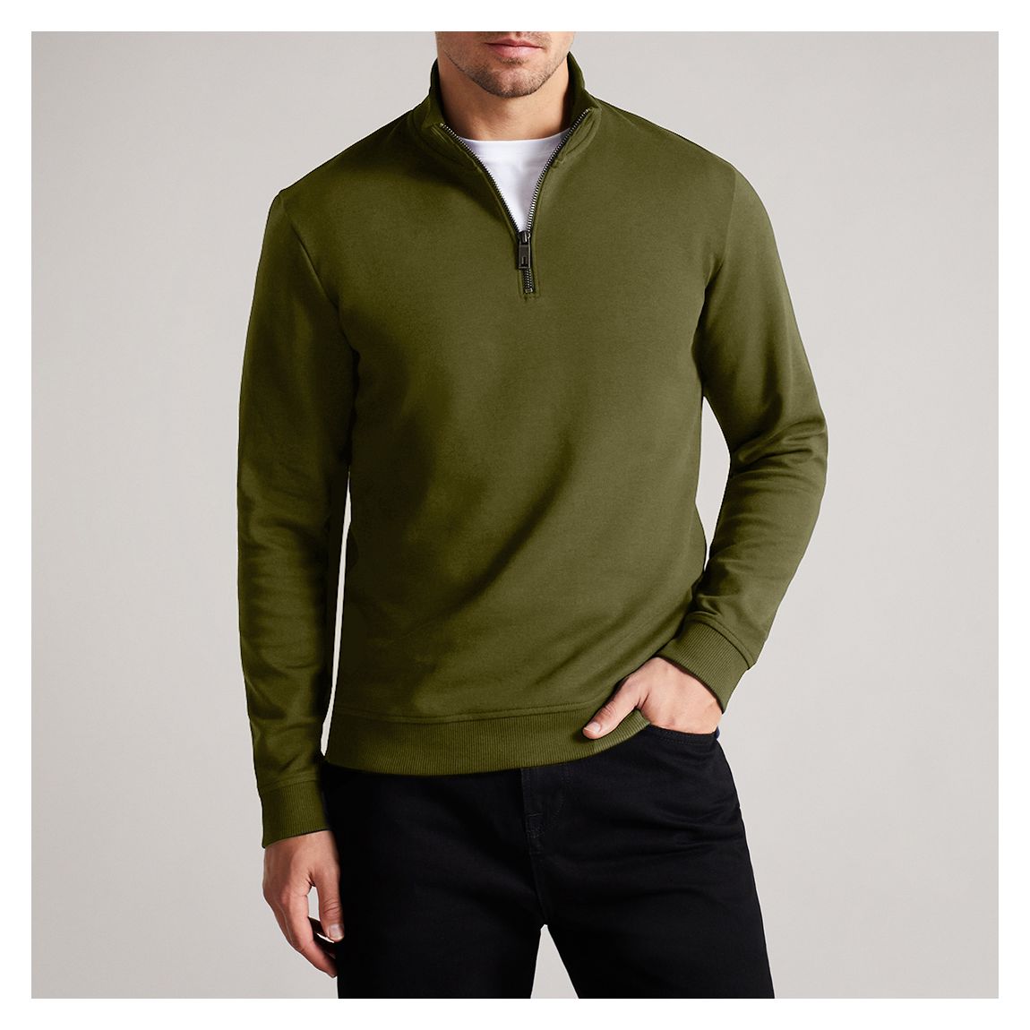 Pull-Over Demi-Fermé Antram Vert Bouteille main product photo