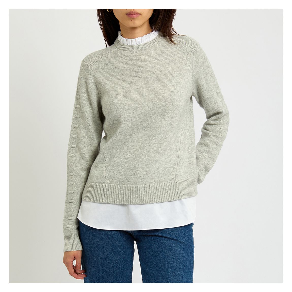 Pull Lissiah Gris À Fausse Chemise main product photo